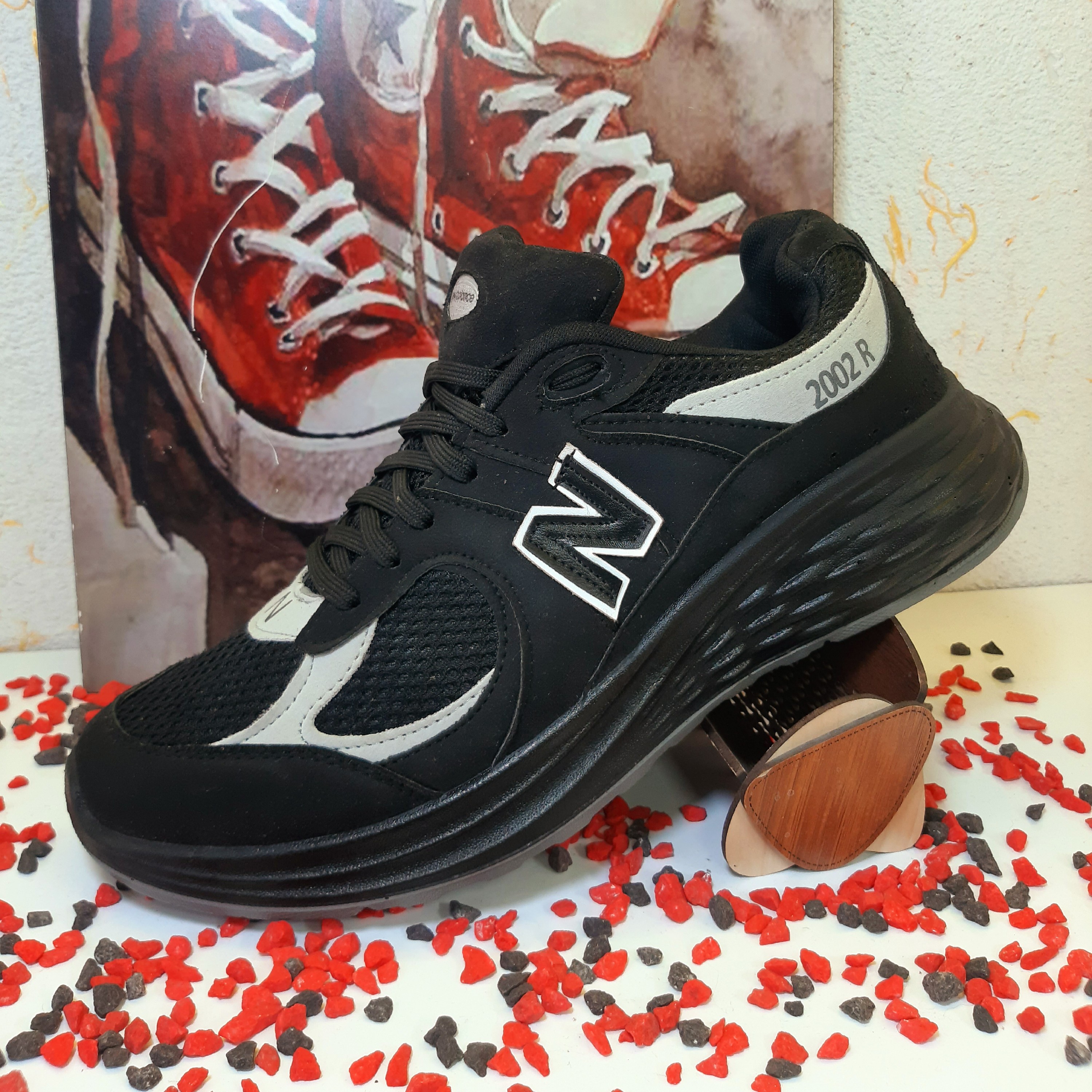 کفش مردانه نیوبالانس رنگ مشکی 39 تا 44 کتونی ورزشی New balance
