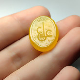 نگین عقیق زرد منحصر به فرد درجه یک حکاکی عین علی کد 3595
