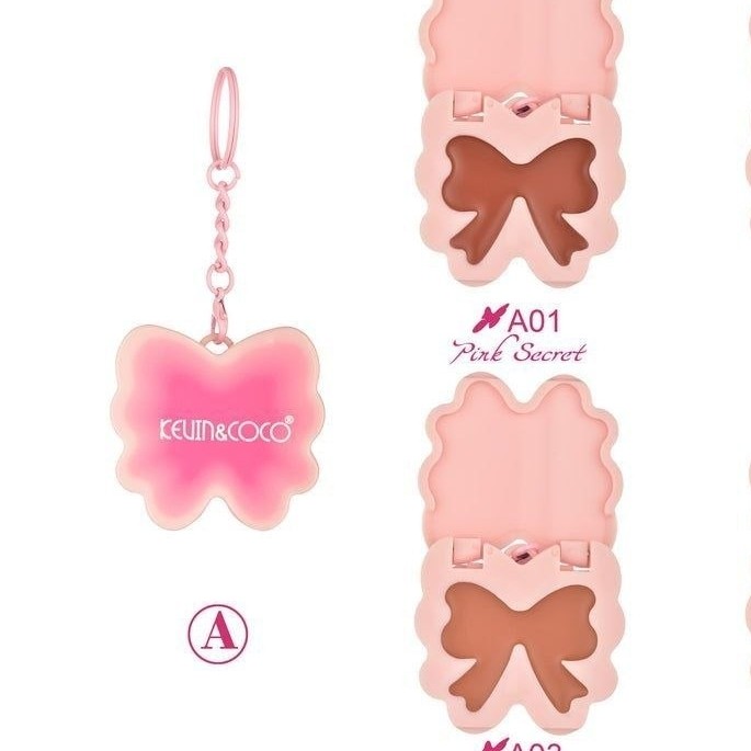 رژگونه پروانه ای آویز مینی کیفی مسافرتی کیوت فانتزی مات مخملی رژ گونه سایه چشم و رژ چارم پروانه پرنسسی رویایی