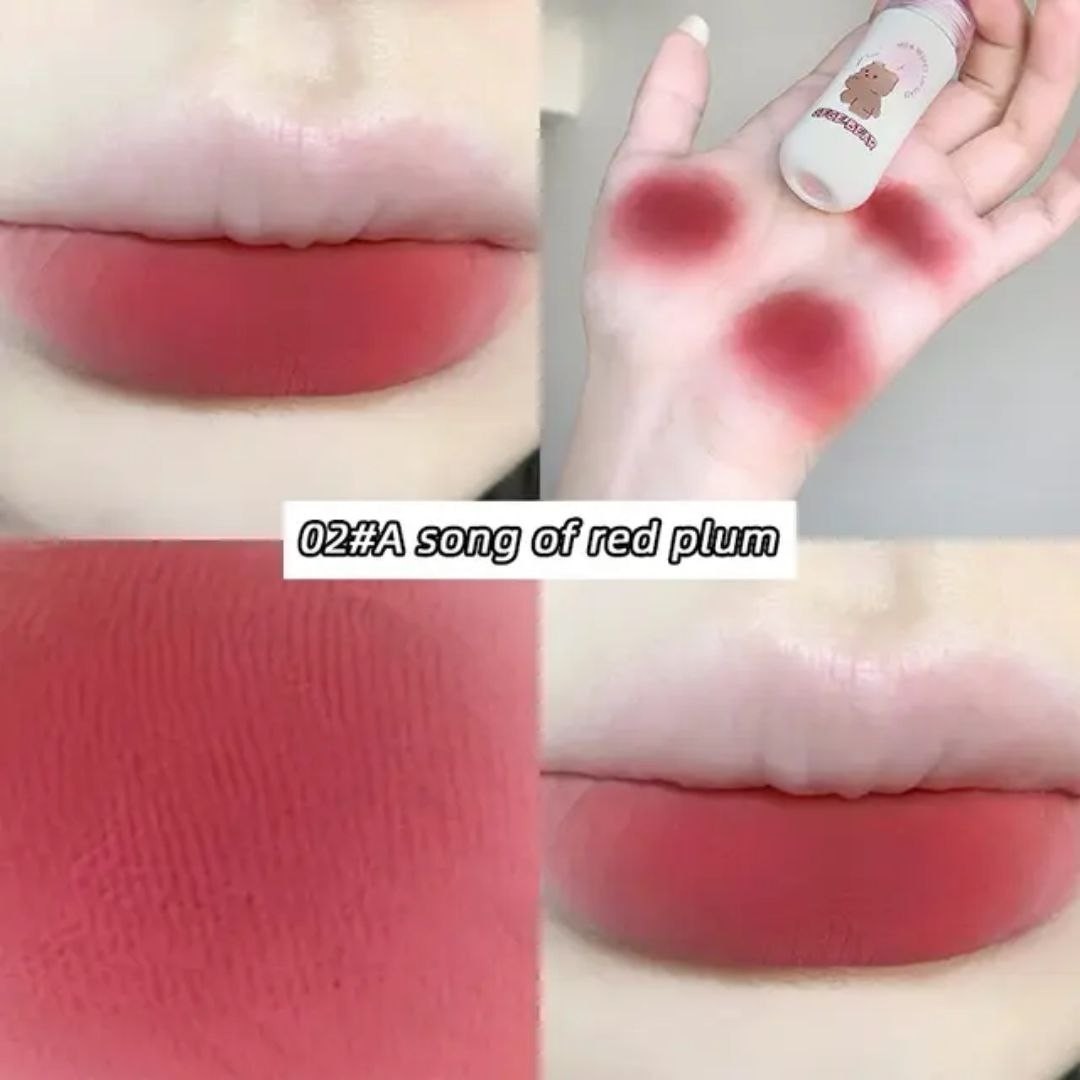 رژ لب مایع مات مخملی خمیری سبک نچرال شیشه شیر پستونکی خرس تدی کیوت فانتزی پینترستی گوگولی طرح بستنی مناسب کادو هدیه