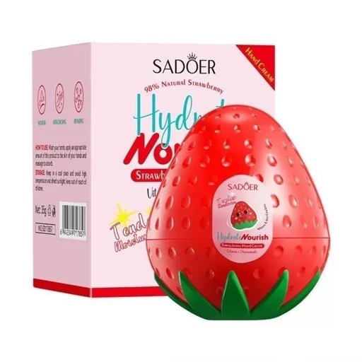 کرم آبرسان توت فرنگی پینترستی تپلی فانتزی گوگولی ضد چین چروک خنک کننده پوست آبرسان ومرطوب کننده شفاف کننده