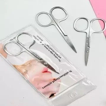 قیچی ابرو ریش صورت استیل مناسب اصلاح خانم اقایان تیز و محکم کوتاه کننده موهای ابرو گوش بینی