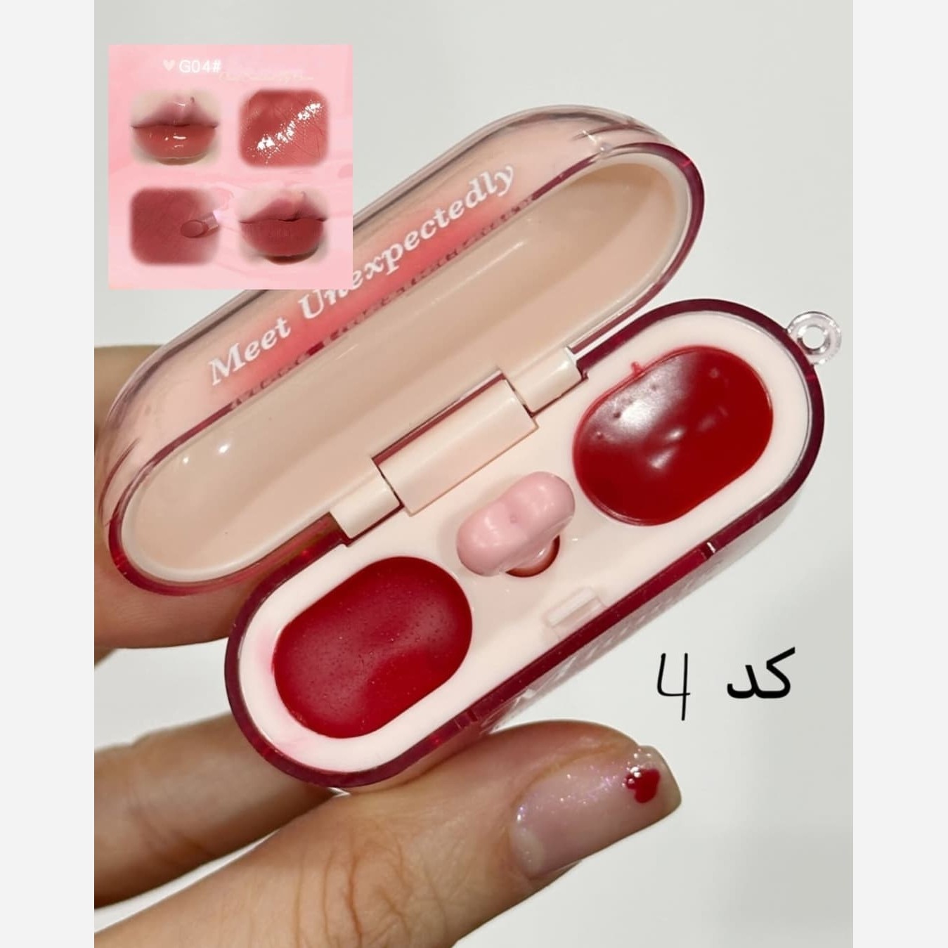 رژ لب ایرپادی فانتزی کیوت دخترانه همراه براش قلبی رژ خیس شیشه ای کره ای و رژ مات مخملی خمیری فانتزی کیوت پینترستی