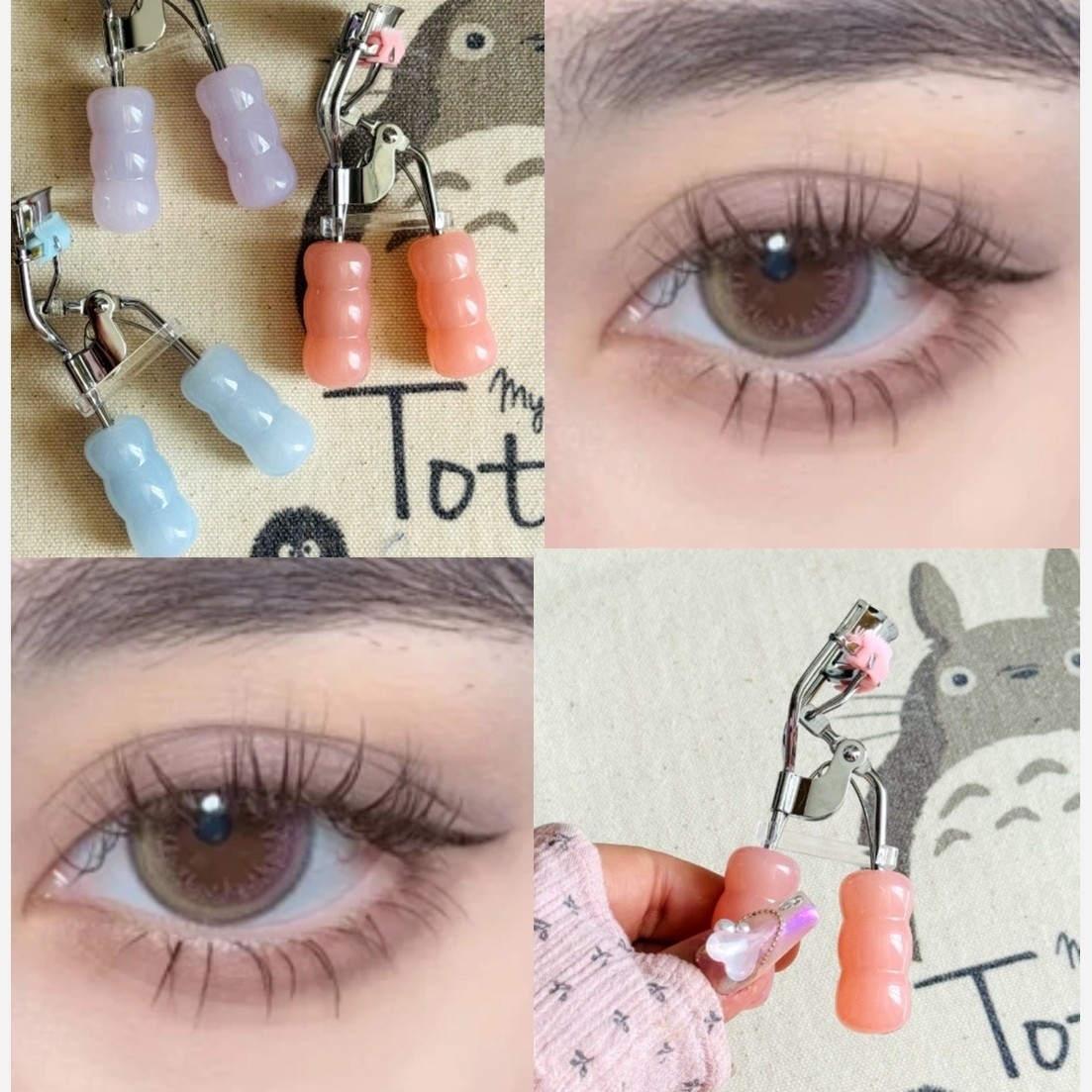 فرمژه کره ای حرفه ای حالت دادن و فر کردن مژه ها دسته خرگوشی جداکننده مژه ها فانتزی کیوت دخترانه