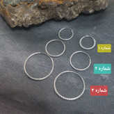 گوشواره نقره 925عیار حلقه ای روکش رودیوم