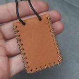 کیف گردنی چرم قهوه ای