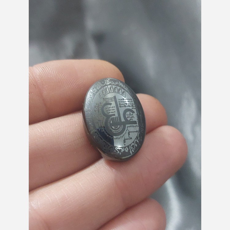 نگین حدید مشکی براق 4 دعا