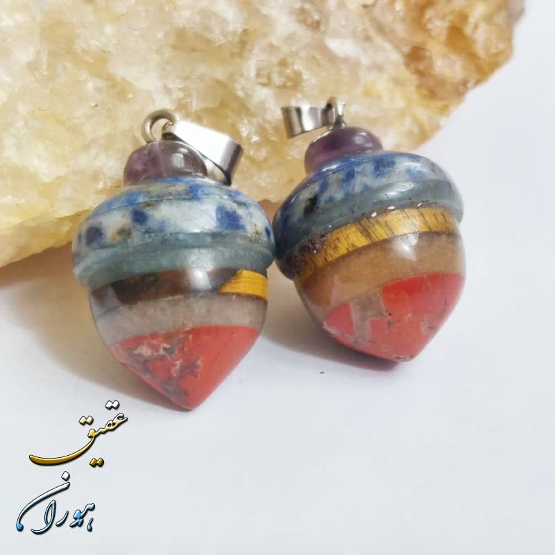 گردنبند چند جواهر طرح بلوط