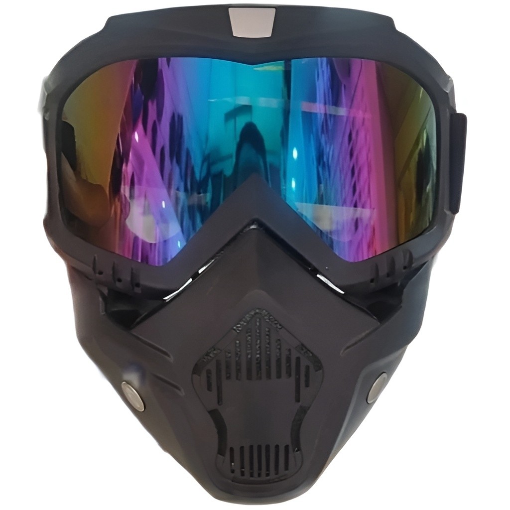 عینک موتور سواری فیس دار اورجینال با 20 لنز رنگی و ضد ضربه