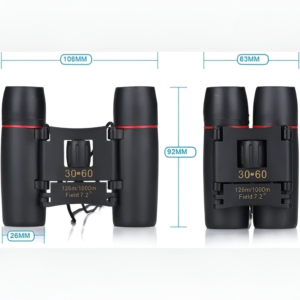 دوربین شکاری دوچشمی اورجینال جیبی و تاشو BINOCULARS (ارسال رایگان و خرید قسطی)