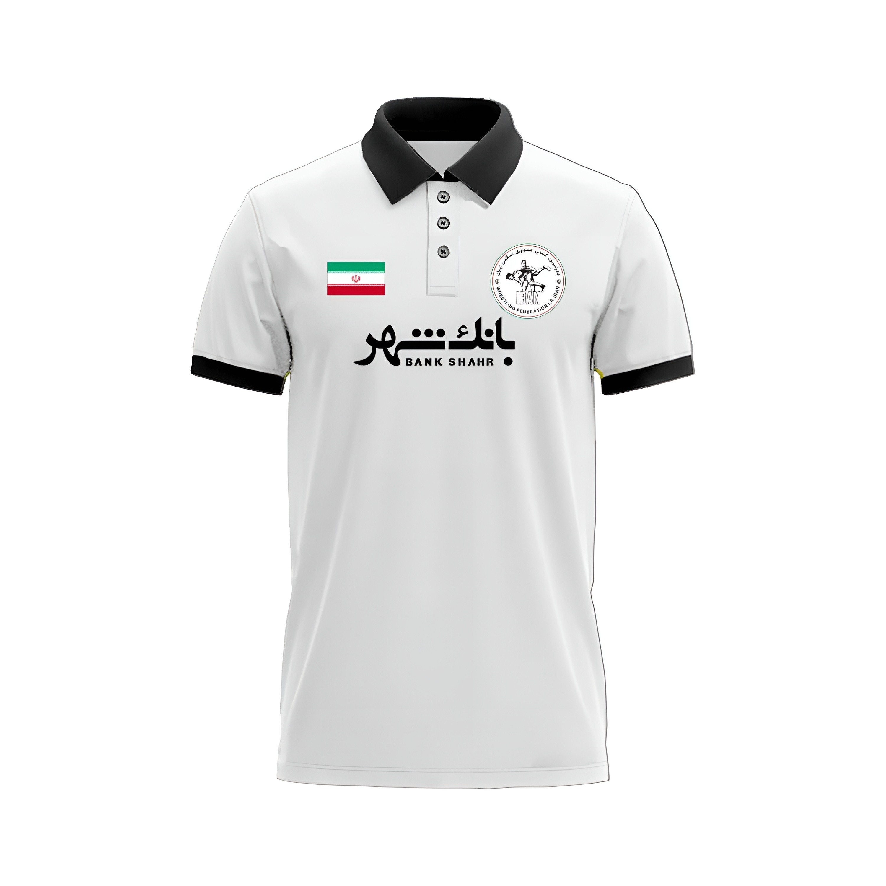 تیشرت کشتی سه دکمه یقه دار اعلا سایز M تا 3XL