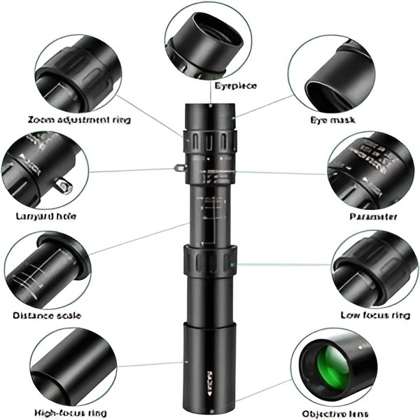 دوربین شکاری تک چشم اورجینال COMET 10X-300X40 (ارسال رایگان و خرید قسطی)