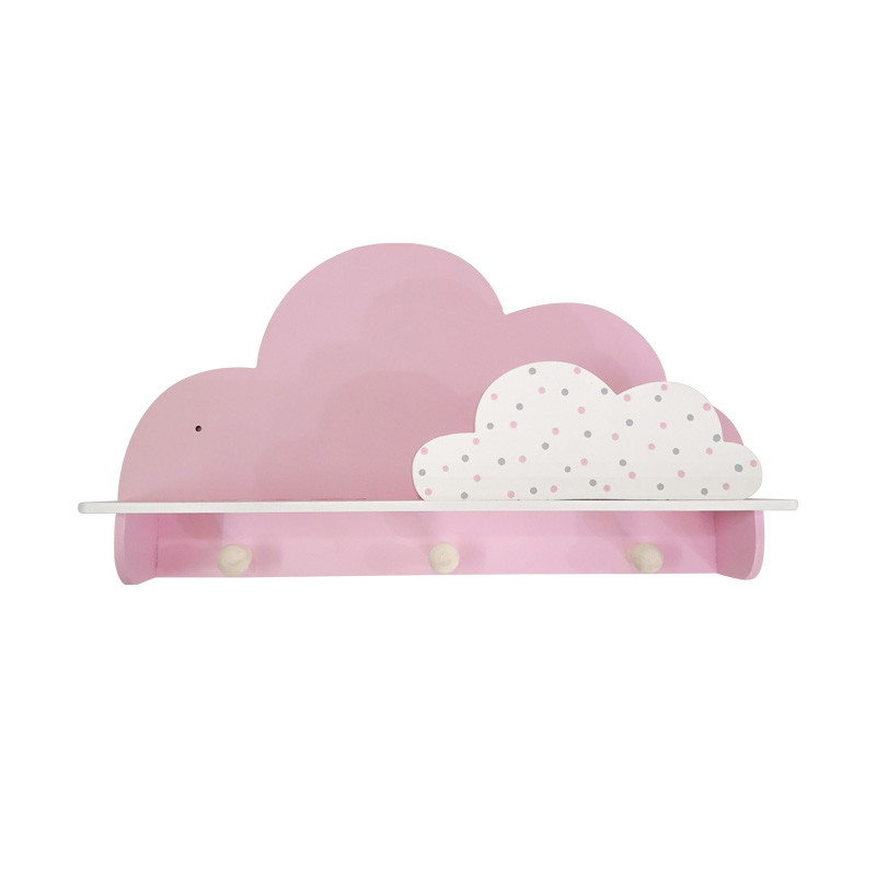شلف دیواری اتاق کودک طرح ابر مدل MKids52-Pink