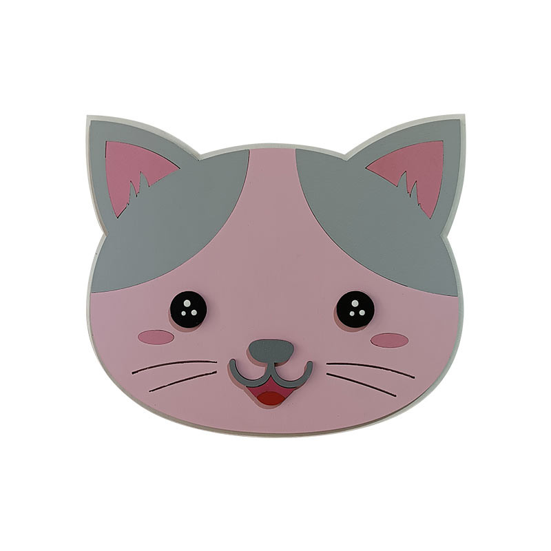 استیکر چوبی کودک طرح گربه مدل MKids19-Cat-D
