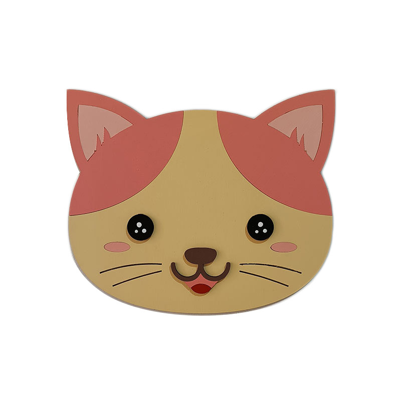 استیکر چوبی کودک طرح گربه مدل MKids19-Cat-E